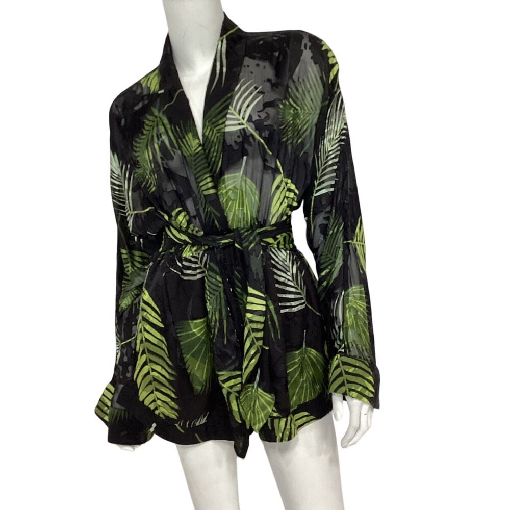 Camila Coelho Chic Black Palm Amelia Romper Size XS - Picture 2 of 4